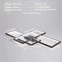 Diossad LED mennyezeti lámpa távirányítóval, dimmelhető, memória funkcióval, 2700K-6500K 4