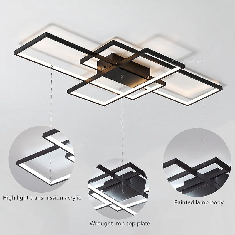 Diossad LED mennyezeti lámpa távirányítóval, dimmelhető, memória funkcióval, 2700K-6500K