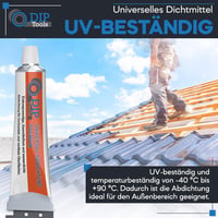 DIP Tools Premium Univerzális Vízálló Tömítőanyag 80g - Erős Ragasztó Csatornához 6