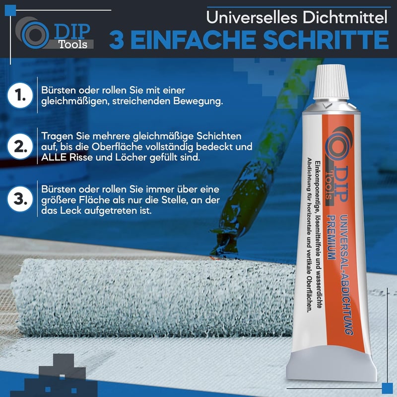 DIP Tools Premium Univerzális Vízálló Tömítőanyag 80g - Erős Ragasztó Csatornához