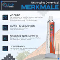 DIP Tools Premium Univerzális Vízálló Tömítőanyag 80g - Erős Ragasztó Csatornához 5