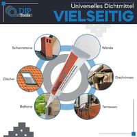 DIP Tools Premium Univerzális Vízálló Tömítőanyag 80g - Erős Ragasztó Csatornához 3
