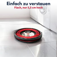 Găleată pliabilă Dirt Devil, 10 litri - Găleată de curățenie multifuncțională pentru camping - Design compact care economisește spațiu - 32 x 25,5 x 5,5 cm - Roșu/Gri 7