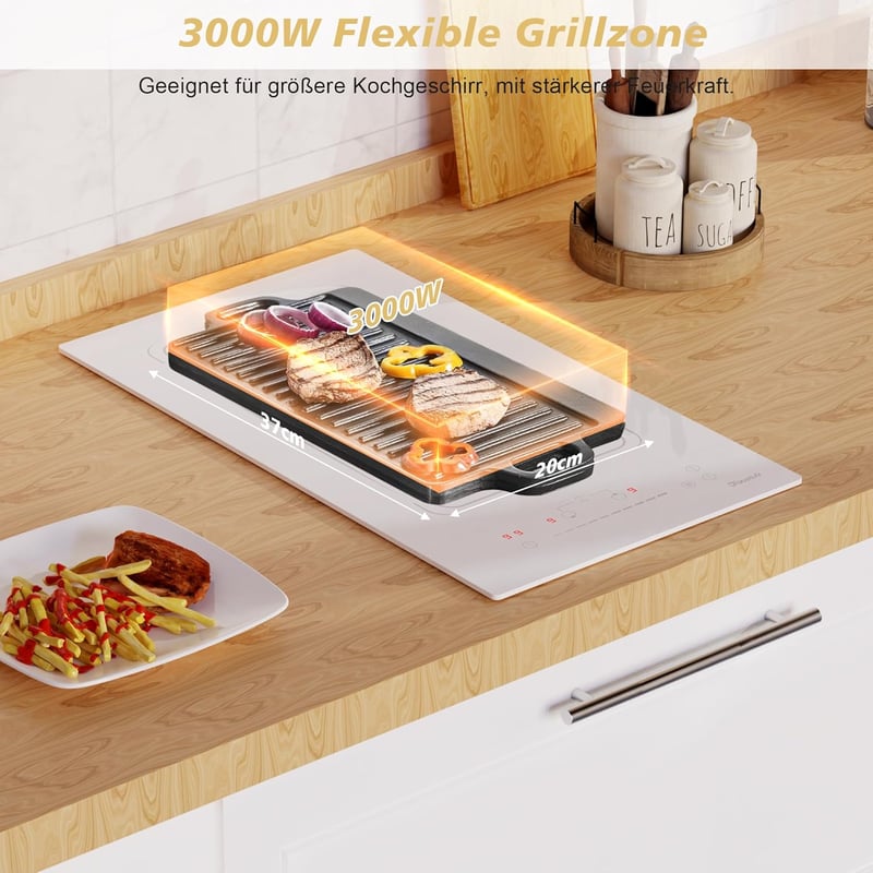 Disaenvir 2 égős indukciós főzőlap 3500W, 9 fokozat, időzítő és gyermekzár