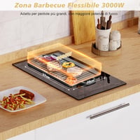 Disaenvir indukciós főzőlap 2 zónával, Flex Zone, 3500 W - fekete - 30 cm 2