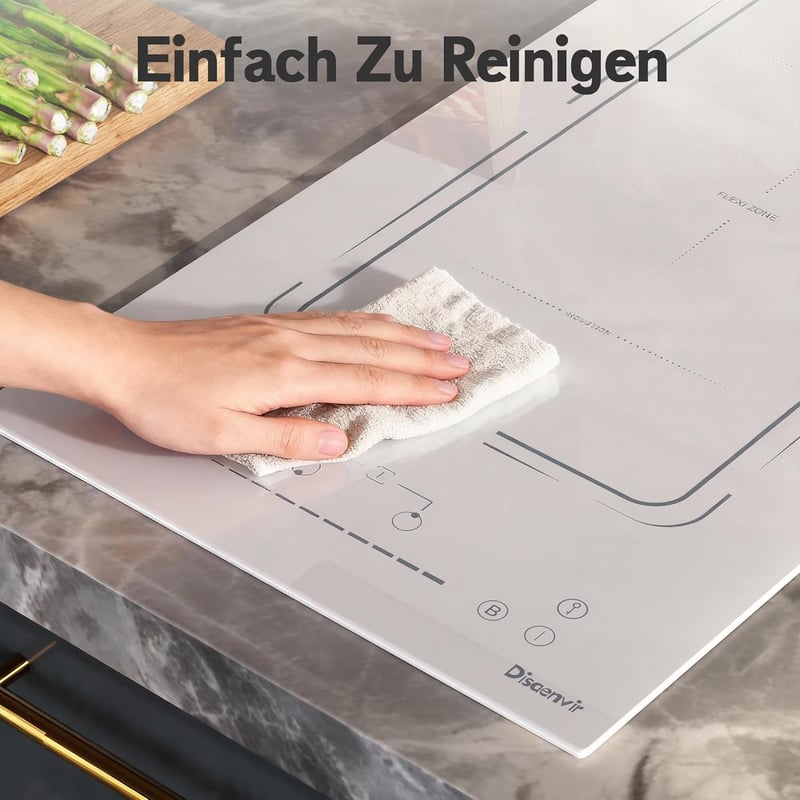 Disaenvir 2 lemezes indukciós főzőlap fehér 30cm 3500W