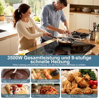 Disaenvir 4 zónás beépíthető indukciós főzőlap 60 cm 7200 W, Flex technológia, 9 fokozat 3