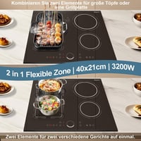 Disaenvir 4 zónás beépíthető indukciós főzőlap 60 cm 7200 W, Flex technológia, 9 fokozat 2