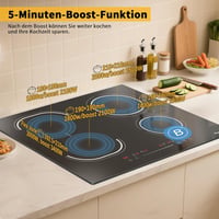 Disaenvir 60 cm beépíthető indukciós főzőlap 4 zónás Flex Zone funkcióval 4