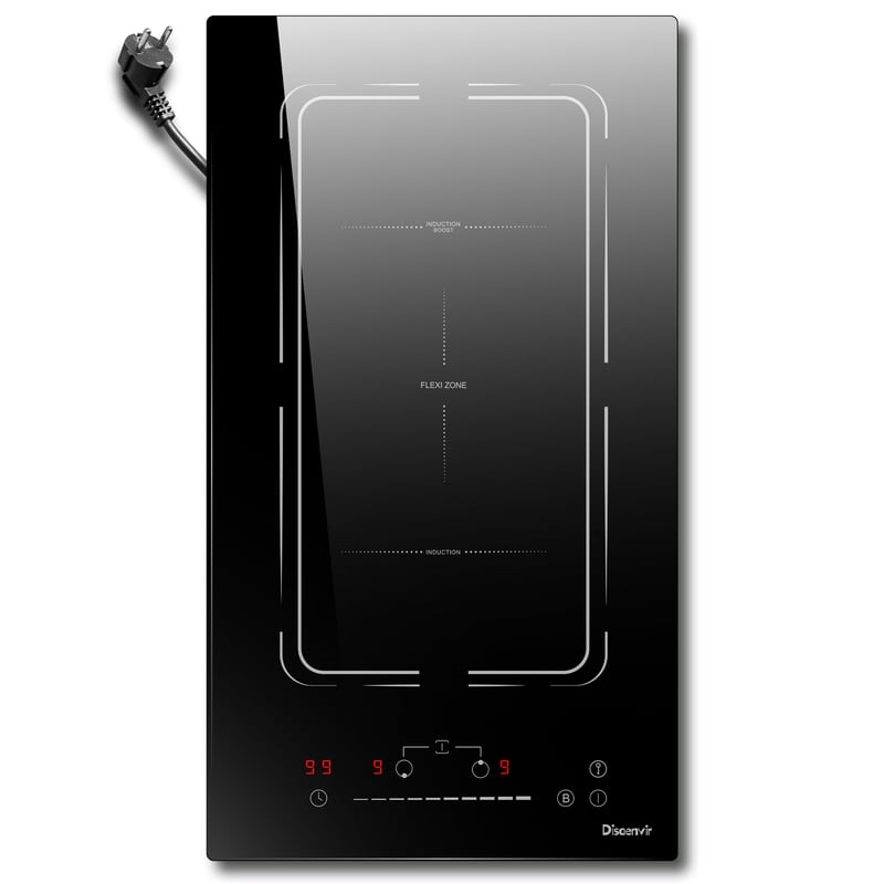 Disaenvir indukciós főzőlap 2 zónával, Flex Zone, 3500 W - fekete - 30 cm