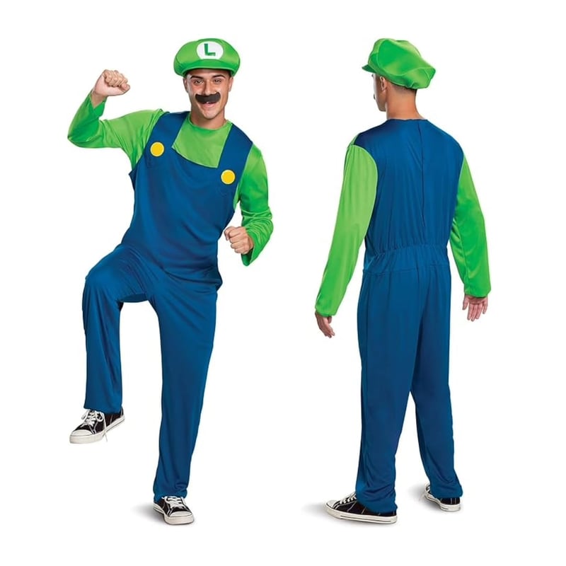 Unisex kostým Disguise Classic Luigi s čiapkou – veľkosť XL