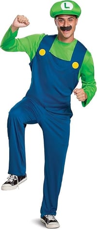 Unisex kostým Disguise Classic Luigi s čiapkou – veľkosť XL 2