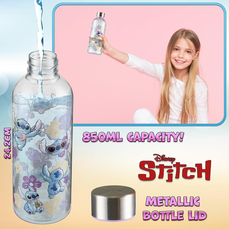 Disney Lilo és Stitch 850 ml-es szorítózáras vízpalack