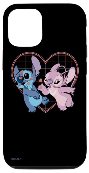 Disney Lilo i Stitch Angel srce maska s poljupcima za iPhone 12/12 Pro – zaštitna maska dizajnirana za zaslon od 6,1 inča