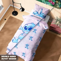 Disney Stitch Ágyneműhuzat Szett Lányoknak és Tinédzsereknek, Rózsaszín Pamut-Poliészter Gyerek Ágynemű Egyszemélyes 4