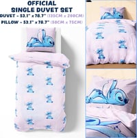 Disney Stitch Ágyneműhuzat Szett Lányoknak és Tinédzsereknek, Rózsaszín Pamut-Poliészter Gyerek Ágynemű Egyszemélyes 2