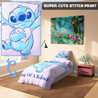 Disney Stitch Ágyneműhuzat Szett Lányoknak és Tinédzsereknek, Rózsaszín Pamut-Poliészter Gyerek Ágynemű Egyszemélyes 3