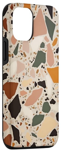 Ochranný kryt Displace Design na iPhone 15 Pro, minimalistický moderný luxusný štýl terrazzo, estetický dizajn s mramorovým vzorom 3