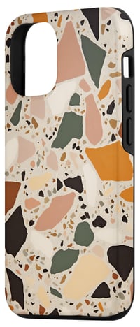 Ochranný kryt Displace Design na iPhone 15 Pro, minimalistický moderný luxusný štýl terrazzo, estetický dizajn s mramorovým vzorom 2