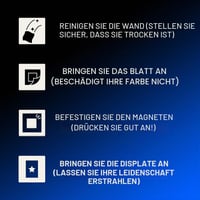 Displate samoljepljivi magnet za metalne postere, set od 3 komada - Snažan neodimijski magnet za zid - Jednostavna montaža - Zaštitni list uključen 7
