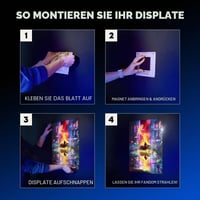 Displate samoljepljivi magnet za metalne postere, set od 3 komada - Snažan neodimijski magnet za zid - Jednostavna montaža - Zaštitni list uključen 4