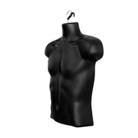 DisplayTown P78B660A Manechin Torso Negru cu Stativ, pentru Expunere Tricouri, Spate Gol, Mărimea S-M, 2 buc. 5