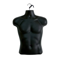 DisplayTown P78B660A Manechin Torso Negru cu Stativ, pentru Expunere Tricouri, Spate Gol, Mărimea S-M, 2 buc. 4