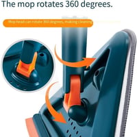 Distinct 360° Forgó Háromszög Mop Hosszú Nyéllel Padló Fal Ablak Tisztítóhoz 8