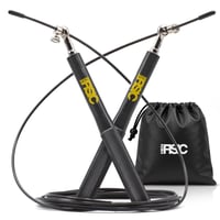 Coardă de sărit DISTOCK cu rulment, 3,5 m, lungime reglabilă, negru - pentru antrenament Crossfit și box 1