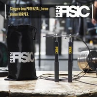 Coardă de sărit DISTOCK cu rulment, 3,5 m, lungime reglabilă, negru - pentru antrenament Crossfit și box 7