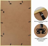 Ramă foto din aluminiu Ditwis 50x70 cm Auriu, ramă metalică mare pentru postere și fotografii, de perete, pentru casă, birou și galerie 8