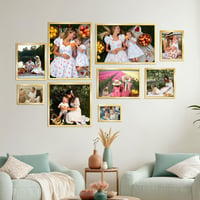 Ramă foto din aluminiu Ditwis 50x70 cm Auriu, ramă metalică mare pentru postere și fotografii, de perete, pentru casă, birou și galerie 6