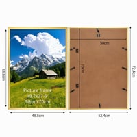 Ramă foto din aluminiu Ditwis 50x70 cm Auriu, ramă metalică mare pentru postere și fotografii, de perete, pentru casă, birou și galerie 2