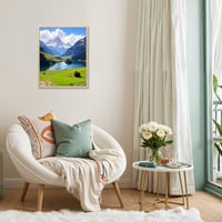 Ditwis okvir za slike 40x50 cm, boje drva, okvir za postere i fotografije velikog formata, za vješanje na zid, za dnevni boravak, ured i galeriju 7