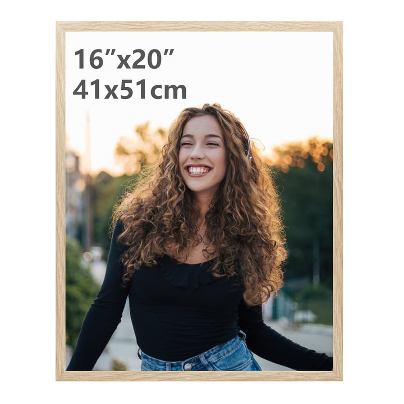 Ditwis okvir za slike 40x50 cm, boje drva, okvir za postere i fotografije velikog formata, za vješanje na zid, za dnevni boravak, ured i galeriju