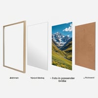 Ditwis okvir za slike 40x50 cm, boje drva, okvir za postere i fotografije velikog formata, za vješanje na zid, za dnevni boravak, ured i galeriju 8