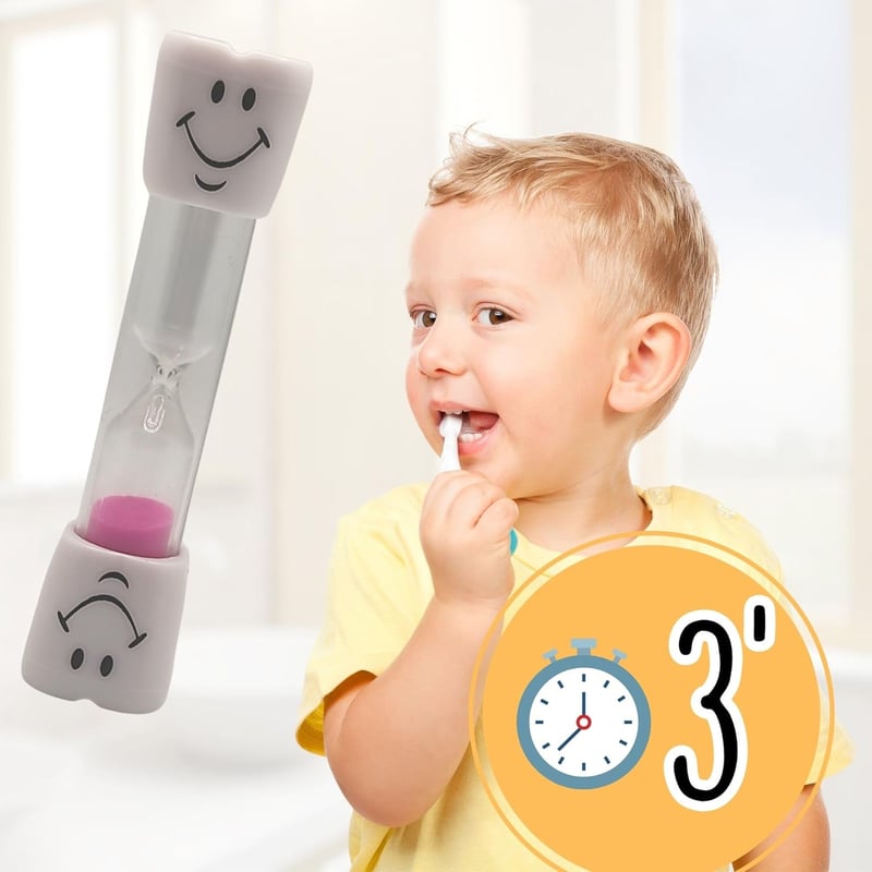 Divertideas 3 Perces Homokóra Gyerekeknek - 3 db Színes Időmérő Fogmosáshoz és Egészséges Szokások Kialakításához - Műanyag Játékos Időzítő