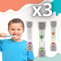Divertideas 3 Perces Homokóra Gyerekeknek - 3 db Színes Időmérő Fogmosáshoz és Egészséges Szokások Kialakításához - Műanyag Játékos Időzítő 2