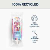 Set mop DIVINE GENIUS Happy Rainbow cu găleată cu storcător de 14 litri și roți pivotante, lavetă din microfibră reciclată, pentru curățarea podelei 3