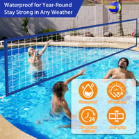 Volei în piscină Divove, plasă de 457x91 cm, plasă de schimb din polietilenă impermeabilă și reglabilă pentru grădină, plajă și jocuri acvatice în aer liber 3