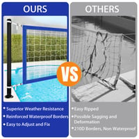 Volei în piscină Divove, plasă de 457x91 cm, plasă de schimb din polietilenă impermeabilă și reglabilă pentru grădină, plajă și jocuri acvatice în aer liber 4