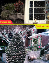 DIWUJI 204 LED Hálós Fényfüzér 3m x 2m Napelemes USB Karácsonyi Dekoráció 6