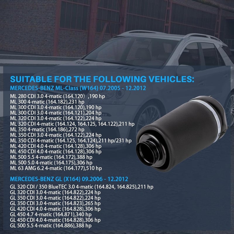 Dixhills Légfürt Javítókészlet Elöl GL X164 ML W164 Osztályhoz