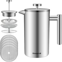 Dixmas Rozsdamentes Franciasürgős Kávéfőző 350ml Dupla Falú Termosz 1