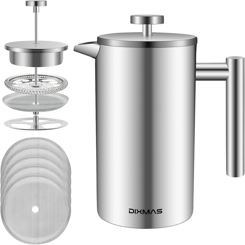 Dixmas Rozsdamentes Franciasürgős Kávéfőző 350ml Dupla Falú Termosz