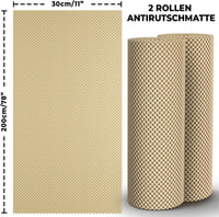 DIY Doctor 2 db Csúszásgátló Szőnyegalátét Tekercs Extra Vastag 400gsm Vinyl Ovális 31x190cm Karamell 2