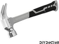 DIY Doctor 20 oz Egyenes Kalapács Villanyszerelőknek és Asztalosoknak, Kovácsolt Acél, Ergonomikus Fogantyú 7