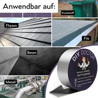 DIY Doctor Butyl Tömítőszalag 50mm x 5m Vízálló Öntapadós Szigetelő Szalag Tető Ereszcsatorna Javításhoz Lila Alumínium 5
