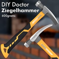 DIY Doctor Kőműves Kalapács 600g - Kovácsolt Acél Fej Üvegszálas Nyéllel - Csúszásmentes Fogás Kőmunkához és Szegezéshez 7