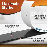 DIY Doctor Mágneses Szalag Szúnyoghálóhoz 4m - Öntapadós A+B Polaritású Mágnescsík Fekete Vágható Barkács 4